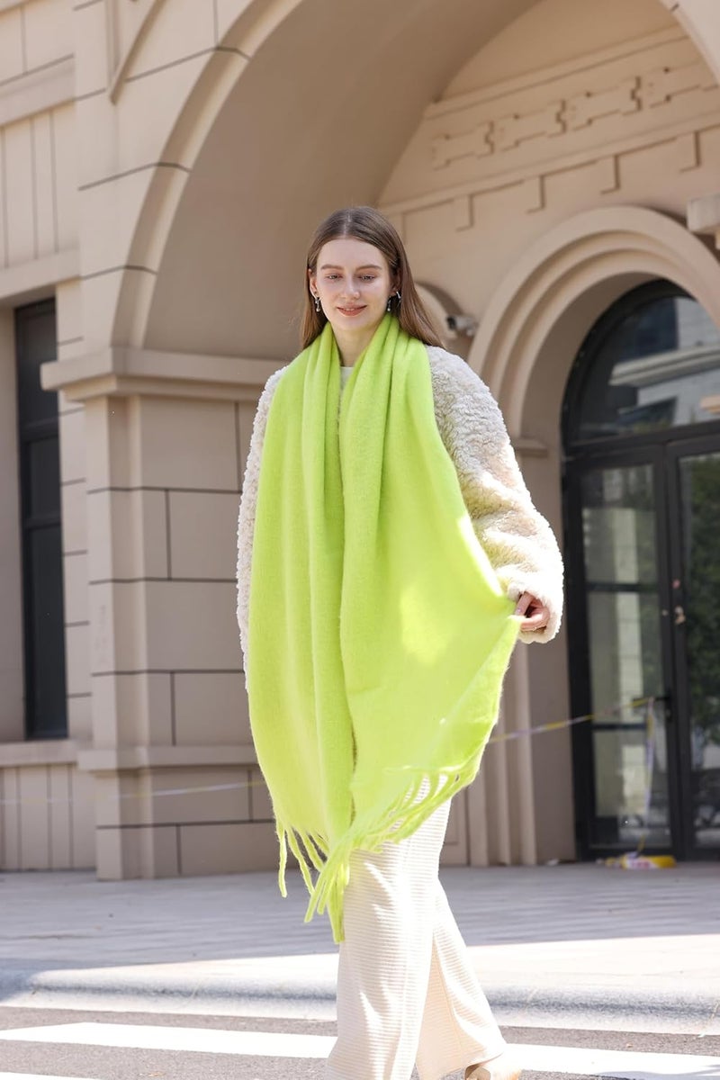 Wander Agio Winter Warm Scarf Long Pashmina Extra Large Shawls and Wraps for Women Large Blanket Scarves Solid - Image 5